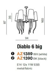 Azzardo светильник Diablo 6 Big AZ1389 цена и информация | Люстры | pigu.lt