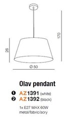 Azzardo светильник Olav AZ1391 цена и информация | Люстры | pigu.lt