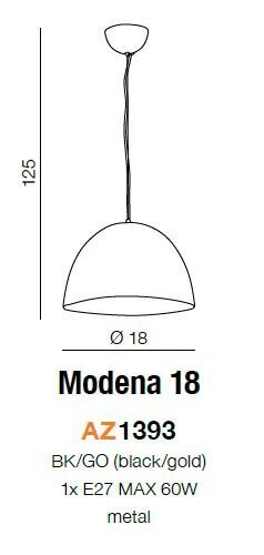 Azzardo šviestuvas Modena 18 AZ1393 цена и информация | Pakabinami šviestuvai | pigu.lt
