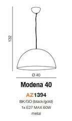 Azzardo šviestuvas Modena 40 AZ1394 kaina ir informacija | Pakabinami šviestuvai | pigu.lt