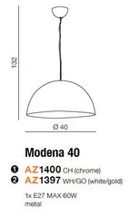 Azzardo светильник Modena 40 AZ1400 цена и информация | Люстры | pigu.lt