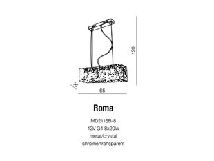 Azzardo подвесной светильник Roma цена и информация | Люстры | pigu.lt