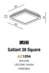 Azzardo потолочный светильник Gallant 38 цена и информация | Потолочные светильники | pigu.lt