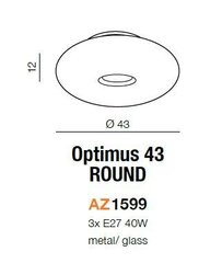 Azzardo lubinis šviestuvas Optimus 43 kaina ir informacija | Lubiniai šviestuvai | pigu.lt