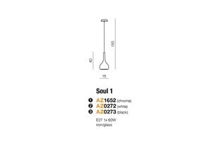 Azzardo подвесной светильник AZ1652 Soul 1 цена и информация | Люстры | pigu.lt