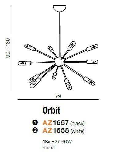 Azzardo pakabinamas šviestuvas AZ1657 Orbit kaina ir informacija | Pakabinami šviestuvai | pigu.lt