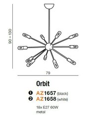 Azzardo pakabinamas šviestuvas AZ1658 Orbit kaina ir informacija | Pakabinami šviestuvai | pigu.lt