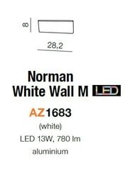 Azzardo sieninis šviestuvas AZ1683 Norman kaina ir informacija | Sieniniai šviestuvai | pigu.lt