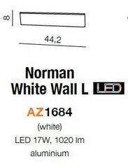 Azzardo sieninis šviestuvas AZ1684 Norman kaina ir informacija | Sieniniai šviestuvai | pigu.lt