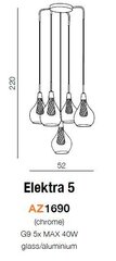 Azzardo подвесной светильник AZ1690 Elektra 5 цена и информация | Люстры | pigu.lt