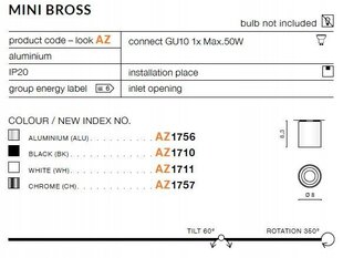 Azzardo потолочный светильник AZ1710 Mini Bross цена и информация | Потолочные светильники | pigu.lt
