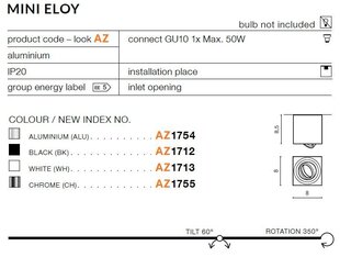 Azzardo потолочный светильник AZ1712 Mini Eloy цена и информация | Потолочные светильники | pigu.lt