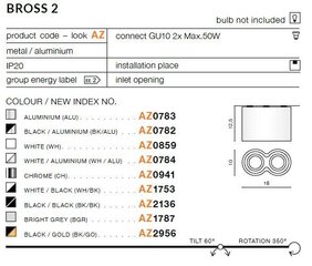 Azzardo потолочный светильник AZ1753 Bross 2 цена и информация | Потолочные светильники | pigu.lt