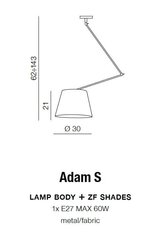 Azzardo pakabinamas šviestuvas AZ1841 Adam S kaina ir informacija | Pakabinami šviestuvai | pigu.lt