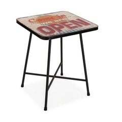 Šoninis stalas Open Vintage, Medis/Metalas, (60 x 77 x 60 cm) kaina ir informacija | Kavos staliukai | pigu.lt
