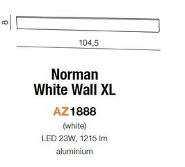 Azzardo настенный светильник AZ1888 Norman Wall XL цена и информация | Настенные светильники | pigu.lt