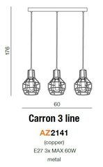 Azzardo подвесной светильник Carron 3 AZ2141 цена и информация | Люстры | pigu.lt