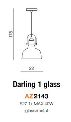 Azzardo подвесной светильник Darling 1 AZ2143 цена и информация | Люстры | pigu.lt