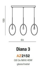 Azzardo подвесной светильник Diana 3 AZ2152 цена и информация | Люстры | pigu.lt