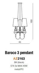 Azzardo подвесной светильник Baroco 3 AZ2163 цена и информация | Люстры | pigu.lt