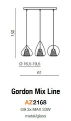 Azzardo подвесной светильник Gordon AZ2168 цена и информация | Люстры | pigu.lt