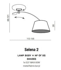 Azzardo šviestuvo rėmas Selena AZ2284 kaina ir informacija | Pakabinami šviestuvai | pigu.lt