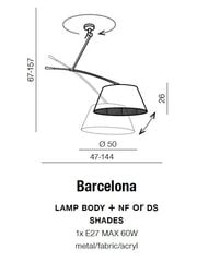 Azzardo šviestuvo rėmas Barcelona AZ2288 kaina ir informacija | Pakabinami šviestuvai | pigu.lt