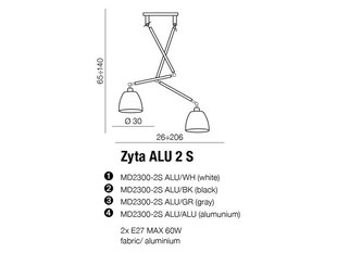 Каркас светильника Azzardo Zyta AZ2301 цена и информация | Люстры | pigu.lt