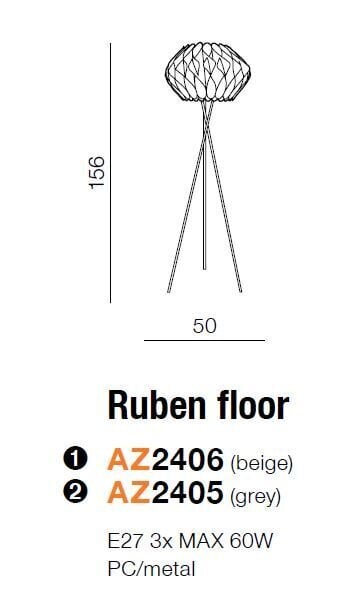 Azzardo toršeras Ruben Floor AZ2405 kaina ir informacija | Toršerai | pigu.lt