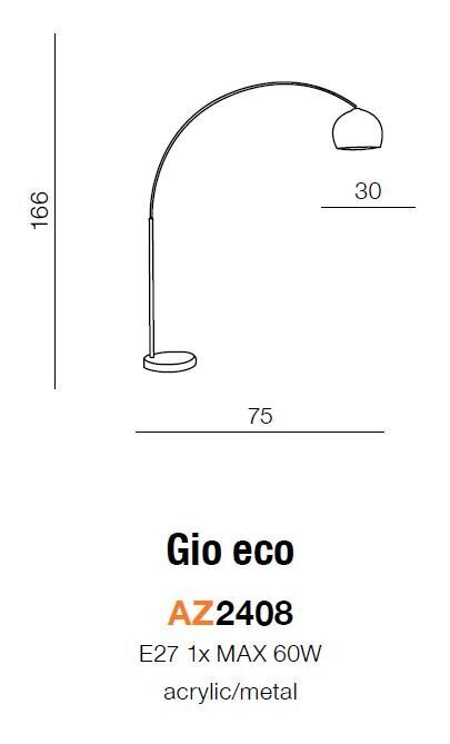 Azzardo toršeras Gio Eco AZ2408 kaina ir informacija | Toršerai | pigu.lt