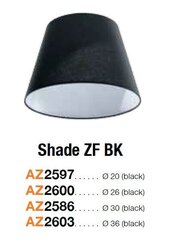 Azzardo абажур для светильника Shade ZF 20 Black цена и информация | Люстры | pigu.lt