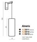 Azzardo sieninis šviestuvas Almeria Grey цена и информация | Sieniniai šviestuvai | pigu.lt