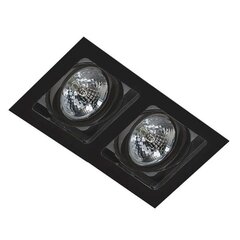 Azzardo įmontuojamas šviestuvas Sisto 2 Black kaina ir informacija | Įmontuojami šviestuvai, LED panelės | pigu.lt