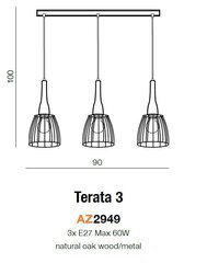 Azzardo подвесной светильник Terata 3 цена и информация | Люстры | pigu.lt