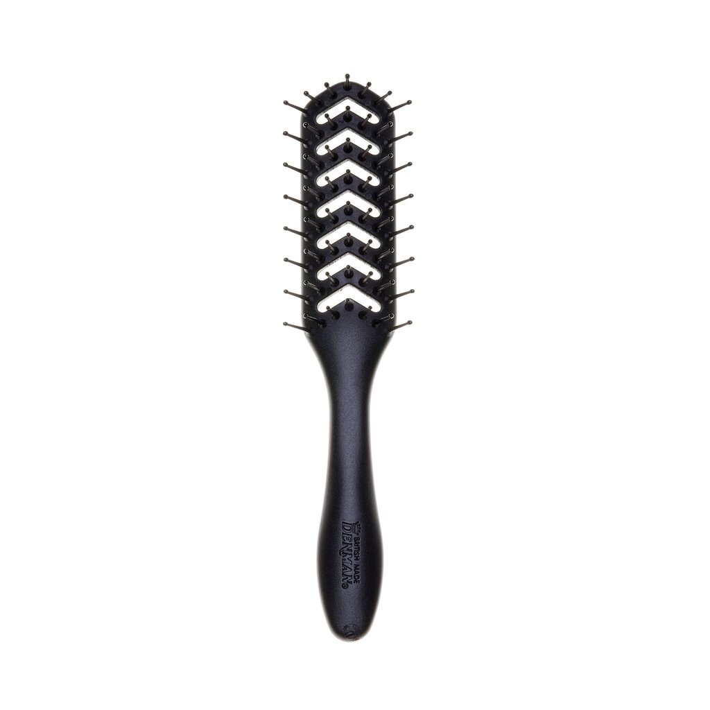 Terminis plaukų šepetys DENMAN D200 The Skeleton Vent Brush Black kaina ir informacija | Šepečiai, šukos, žirklės | pigu.lt