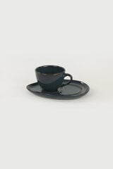 Hermia puodelio su lėkštute komplektas Lapis Drip, 2 asmenims kaina ir informacija | Taurės, puodeliai, ąsočiai | pigu.lt