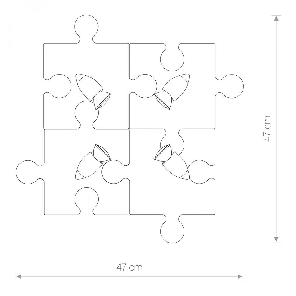 Nowodvorski sieninis šviestuvas Puzzle 6382 kaina ir informacija | Sieniniai šviestuvai | pigu.lt