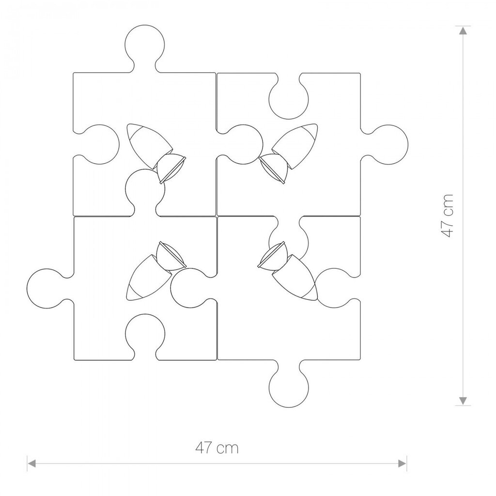 Nowodvorski sieninis šviestuvas Puzzle 6384 цена и информация | Sieniniai šviestuvai | pigu.lt