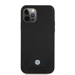 BMHCP12LRSWPK BMW Signature Leather Lower Stripe Case for iPhone 12 Pro Max 6.7 Black цена и информация | Чехлы для телефонов | pigu.lt