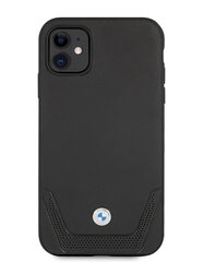 BMHCN61RSWPK BMW Signature Leather Lower Stripe Case for iPhone 11 Black цена и информация | Чехлы для телефонов | pigu.lt