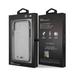 BMHCP12LMBTOK BMW M Metallic Black Edges Hard Case for iPhone 12 Pro Max 6.7 Transparent цена и информация | Чехлы для телефонов | pigu.lt