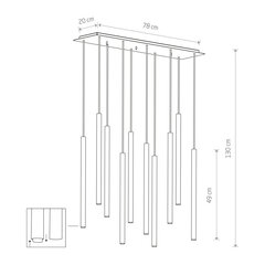 Nowodvorski Lighting подвесной светильник 8922 Laser White 10 цена и информация | Люстры | pigu.lt