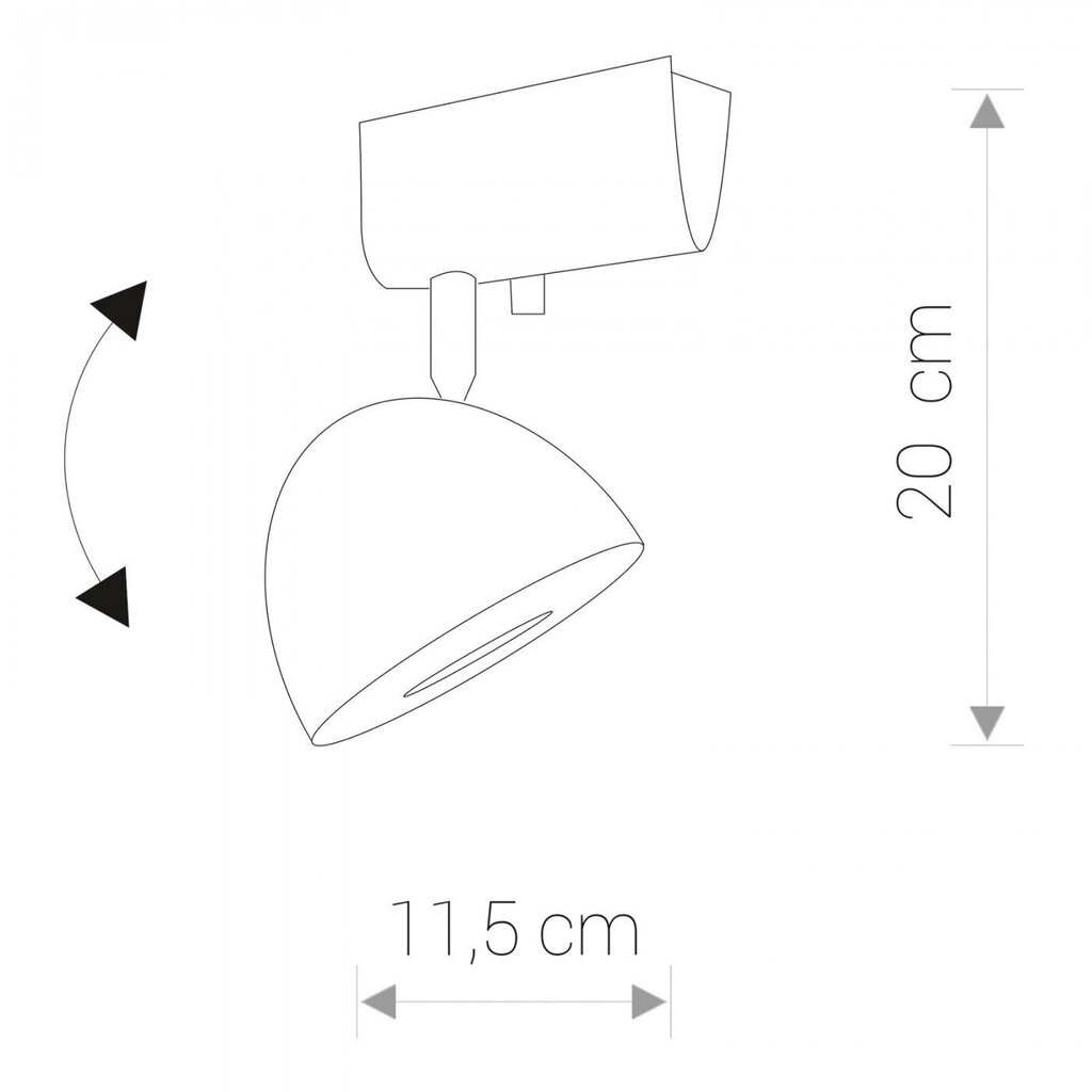 Nowodvorski lubinis šviestuvas Vespa White I 9594 kaina ir informacija | Lubiniai šviestuvai | pigu.lt