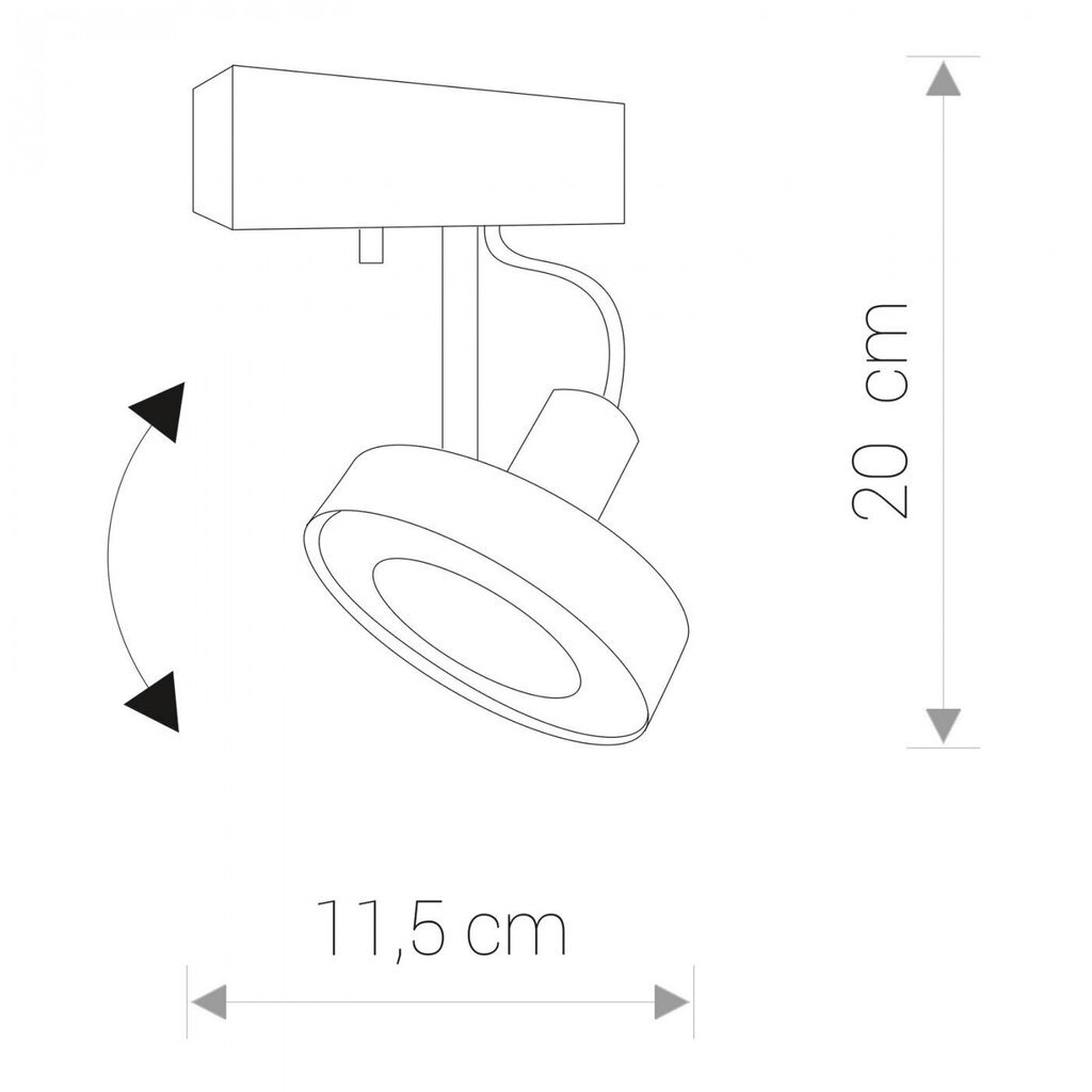 Nowodvorski lubinis šviestuvas Cross Graphite I 9598 kaina ir informacija | Lubiniai šviestuvai | pigu.lt