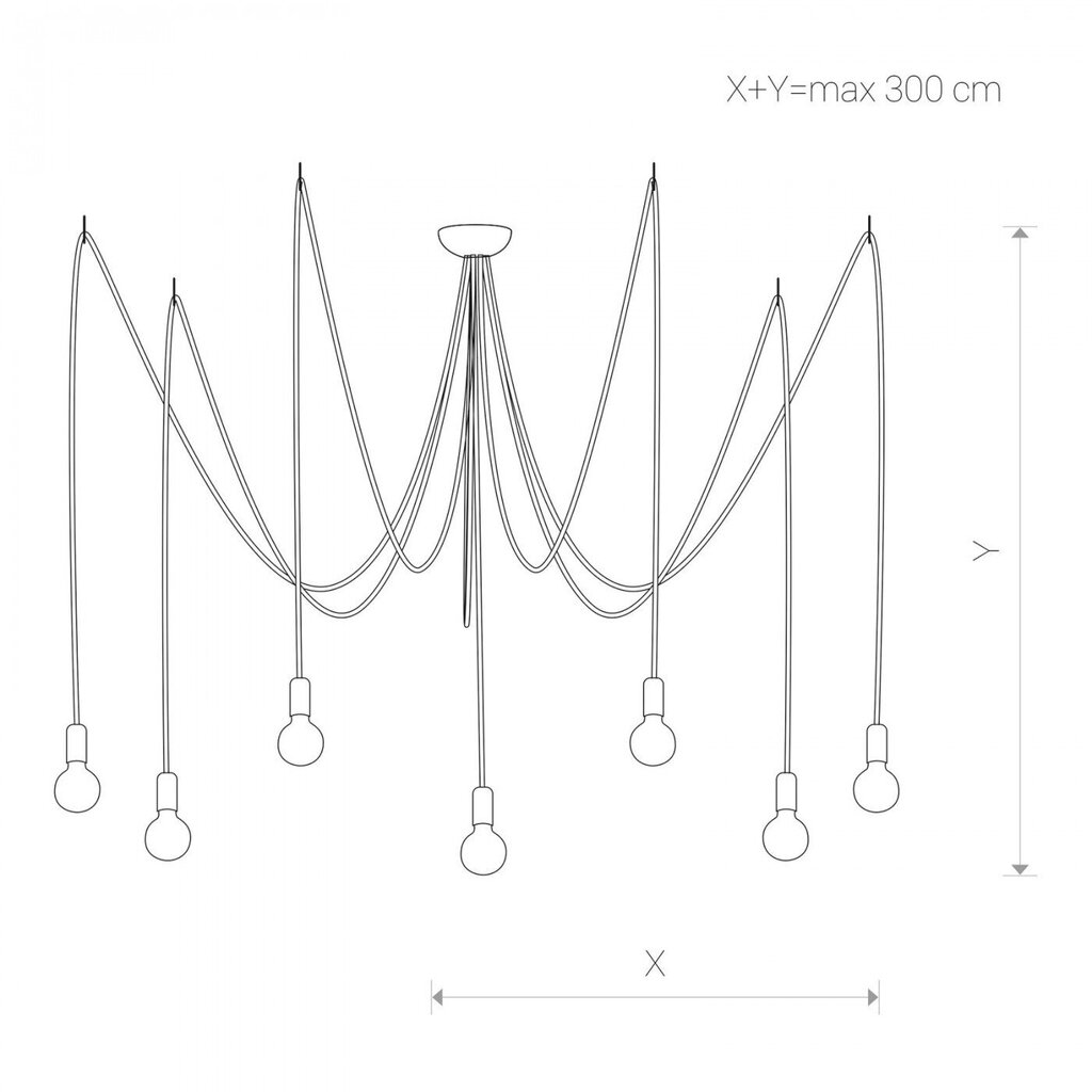 Nowodvorski pakabinamas šviestuvas Spider White VII 9743 kaina ir informacija | Pakabinami šviestuvai | pigu.lt