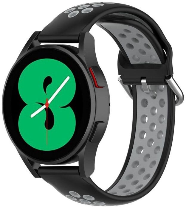 Tech-Protect Watch Band Soft Band Black Grey kaina ir informacija | Išmaniųjų laikrodžių ir apyrankių priedai | pigu.lt