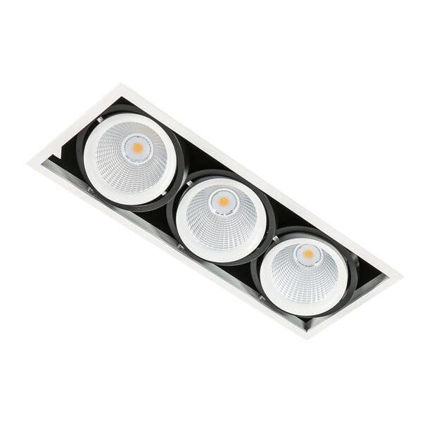 Įleidžiamas šviestuvas Italux Vertico Triple GL7108-3/3X18W4000KWH+BL kaina ir informacija | Įmontuojami šviestuvai, LED panelės | pigu.lt