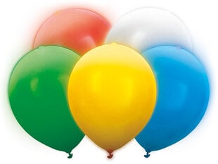 LED balionai, įvairių spalvų, 30 cm, 5 vnt. kaina ir informacija | Balionai | pigu.lt