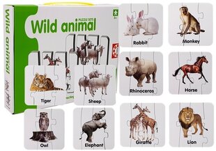 Edukacinė dėlionė Laukiniai gyvūnai 40 d. kaina ir informacija | Dėlionės (puzzle) | pigu.lt
