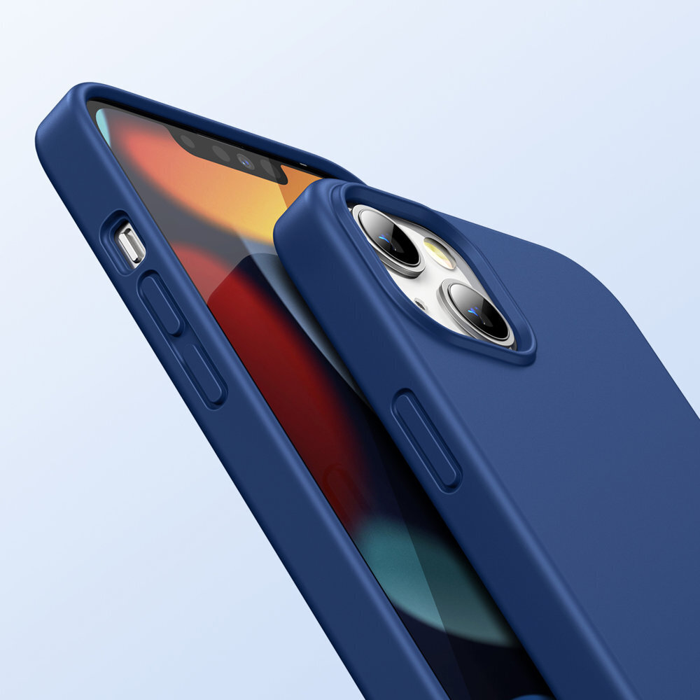 Ugreen Protective Silicone Case, skirtas iPhone 13, mėlynas kaina ir informacija | Telefono dėklai | pigu.lt